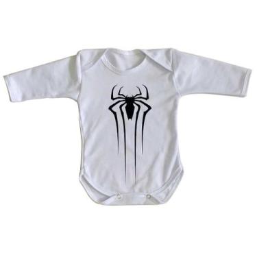Imagem de body nenê criança roupa bebê manga longa Homem Aranha Venom - Empório 
