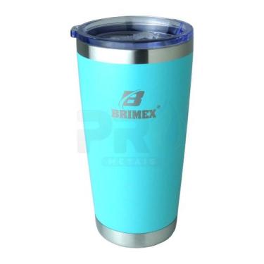 Imagem de Copo Térmico com Tampa Brimex Inox 600ml Chopp, Cerveja ou Café Várias