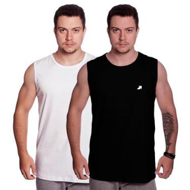 Imagem de Kit 2 Regata Masculina Canelada Treino Malhar Musculação Fit - USUP Co