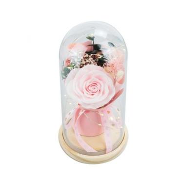 Imagem de Luminária Cilíndrica Rosa Encantada Embrulhada  21cm  - Taimes, Rosa