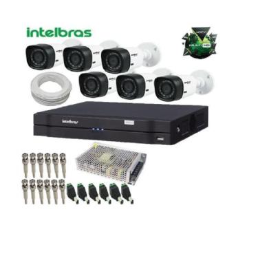 Imagem de Kit intelbras 06 câmeras de segurança infra multi hd 720p dvr multi hd