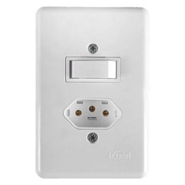 Imagem de Conjunto Interruptor Paralelo 6A com Tomada 2P+T 10A 250V Stylus Ilumi