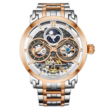 Imagem de Relgio Masculino Automtico Stuhrling Luciano 371B Two Tone 46mm