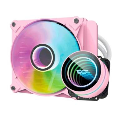 Imagem de Water Cooler Para Processador Darkflash Dx120 Branco/rosa