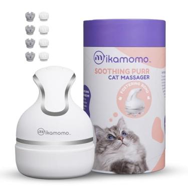 Imagem de Massageador elétrico portátil para gatos Fear Free – 2 conjuntos diferentes de 4 cabeças de massagem, 3 modos, alivia a rigidez muscular, promove colagem, aderência confortável, acabamento fosco