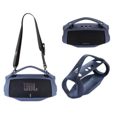 Imagem de Capa de silicone compatível com alto-falante Bluetooth portátil JBL Xtreme 4, capa protetora de silicone à prova d'água para acessórios de alto-falante Bluetooth JBL Xtreme 4 (azul)
