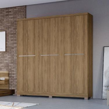 Imagem de Guarda-Roupa Casal E530 6 Portas 2 Gavetas Nogueira - Kappesberg