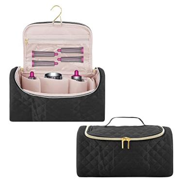 Imagem de Linkidea Estojo de viagem compatível com Dyson Airwrap Styler, estojo de armazenamento portátil para secador de cabelo com bolsos laterais de malha, organizador de acessórios para secador de cabelo