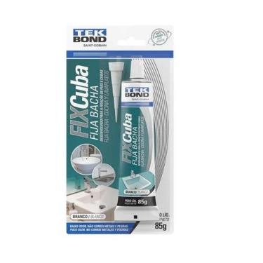 Imagem de Cola Fixa Cuba Pia Inox Granito Mármore Porcelana Vidro 85g - Tek Bond