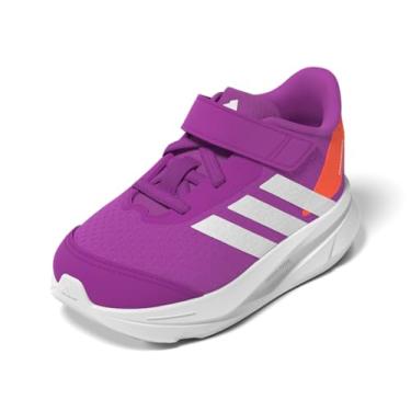 Imagem de adidas Tênis esportivo unissex Duramo Sl 2.0 com renda elástica, Roxo Burst/Branco/Laranja Impacto, 6 Infant