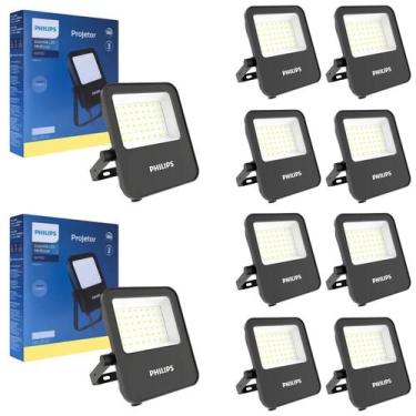 Imagem de 10 Refletores Led Essential 30w Philips Bivolt 3000k Ip65, Bivolt