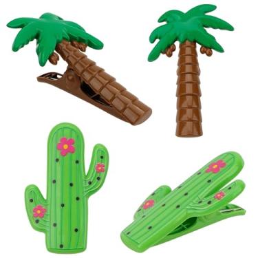 Imagem de CAIRIAC Clipes de toalha de praia para cadeiras de praia Cruise Essentials, pacote com 4 prendedores de roupa de plástico grandes, clipes de cadeira de piscina resistentes para toalhas, acessórios de