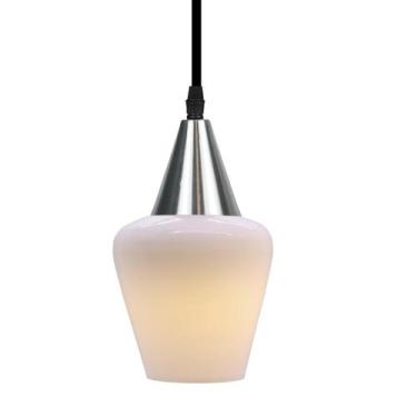 Imagem de Lustre Pendente Taschibra Monalisa Branco Leitoso E27 Bivolt, Prata