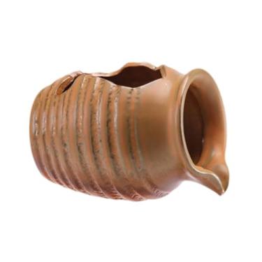 Imagem de WeiLaiKeQi Tanque de águas abertas de jarra de tinta circulante cerâmica versátil para acessórios de tanques de peixes externos para ambientes externos Fontes de, Amarelo