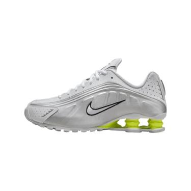 Imagem de Nike Tênis Shox R4 (AR3565-102, branco/prata metálico/volt/branco), Branco/prata metálico/volt/branco, 35