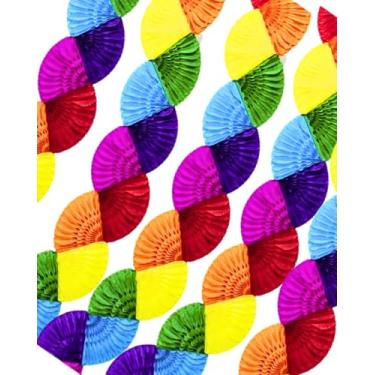 Imagem de Guirlanda Decorativa Junina Colorida, 15 Metros, 5 Unidades, para Festas e Decoração