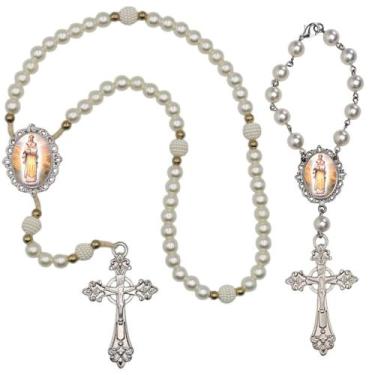 Imagem de Terco de Oraçao de Luxo com Terco de Carro Nossa Senhora Salete Qualid