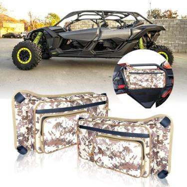 Imagem de Sresk Bolsa traseira X3 para porta para 2017, 2018, 2019, 2020, 2021, Can Am Maverick X3 Max Turbo R, bolsa de armazenamento lateral para passageiro e motorista (CAMO)