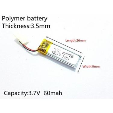 Imagem de Bateria Fone Headset  60 Mah 3,7v  3,5mm X 09mm X 26mm - - bgb
