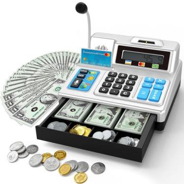 Imagem de Caixa registradora de brinquedos BAODLON 103 unidades com microfone pa