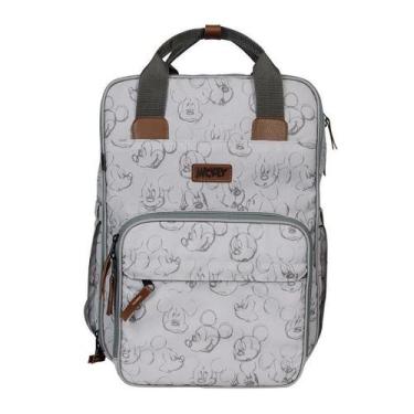 Imagem de Mochila Maternidade Premium Mickey Cinza com Trocador Babygo