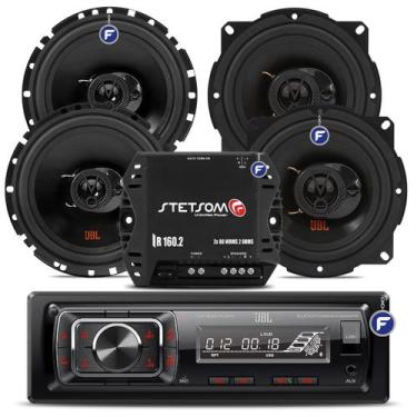 Imagem de Som Automotivo Bluetooth Mp3 Player Jbl Usb Sd + 4 Alto Falantes jbl +