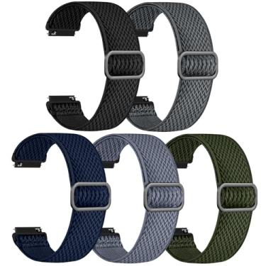 Imagem de GEAK Pulseira de substituição de liberação rápida compatível com Garmin Venu 3, pulseira de relógio de 22 mm, pulseiras elásticas de tecido para Garmin Venu 2/Vivoactive 4/Forerunner 265/255 feminino