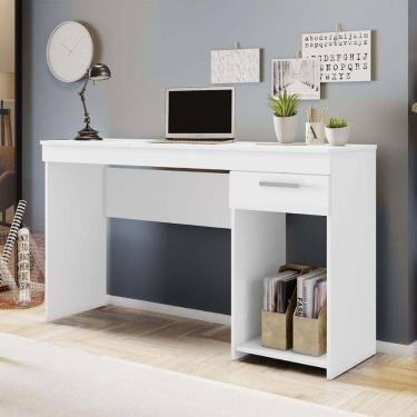 Imagem de Mesa Office Escrivaninha Com 1 Gaveta Nt2070 Notável Branco New