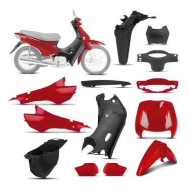 Imagem de Kit Peças Plásticas Biz 100 1998 À 2005 - PRO TORK, VERMELHO SAPUCAÍ 2