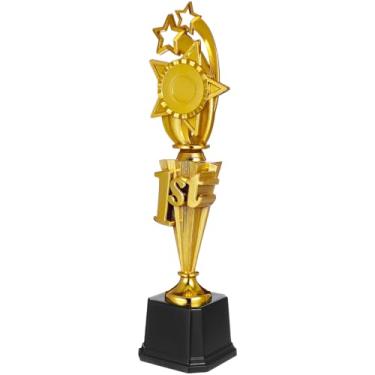 Imagem de Toddmomy Troféu De Futebol Troféu Estrela Troféu De Plástico Dourado 14 56 Polegadas Troféu De Futebol Para Crianças Em Competições Premiações Celebrações E Conquistas