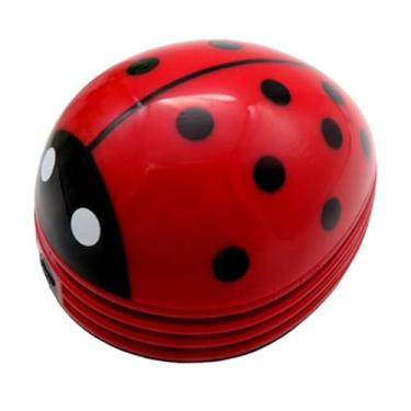 Imagem de Llazsybz Aspirador de Pó de Mesa, Limpador de Teclado Fofo, Mini Aspirador de Migalhas, Varredor de Mesa para Limpeza, Vermelho, Tamanho real