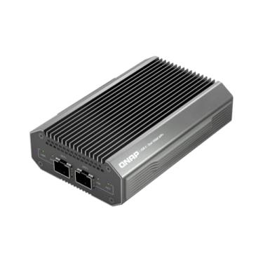 Imagem de QNAP Adaptador de rede QNA-UC10G2SF USB 4 Tipo-C para porta dupla 10GbE SFP+, compatível com portas USB 4 e Thunderbolt 3/4