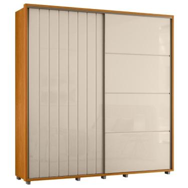 Imagem de Guarda Roupa Casal 230cm Com 2 Portas Verbena Off/cinamomo Z10 - Mpozenato