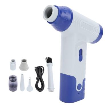 Imagem de Duster de ar elétrico Profissional eficiente 130000 rpm Motor sem escova portátil portátil Fã de ventilador turbo para carros teclado de computador Material de abdomdoeira ao ar (Blue and White)