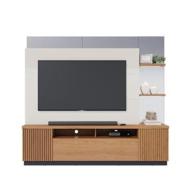 Imagem de Home Theater com LED TV para até 70 Polegadas Braga Freijó/ Off White/
