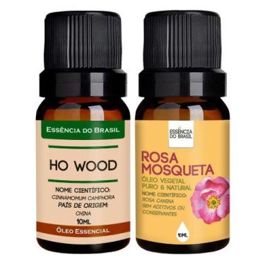 Imagem de Kit Óleo Essencial Ho Wood + Óleo Vegetal Rosa Mosqueta 10Ml - Essênci