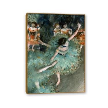 Imagem de Impressionista Edgar Degas Art Swaying Dancer Ballet Poster Print Canvas Painting Wall Art for Dancer Living Room Home Decor 55x40cm (55.9x40.6 cm) Moldura pronta para pendurar