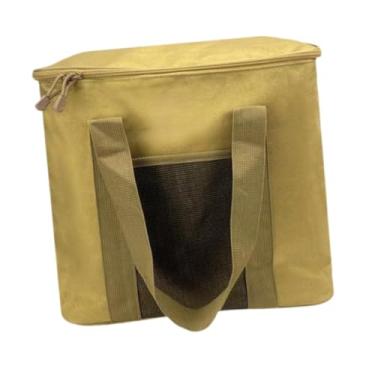 Imagem de Baoblaze Bolsa de armazenamento para acampamento, bolsa organizadora para acampamento, portátil para ventilador de turbina, resistente para viagens e, Cáqui