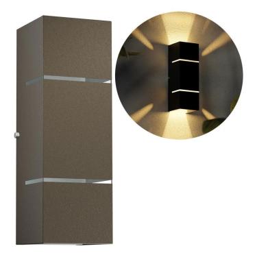 Imagem de 2X Arandela Externa 2 Fachos E27 Vidro Externa