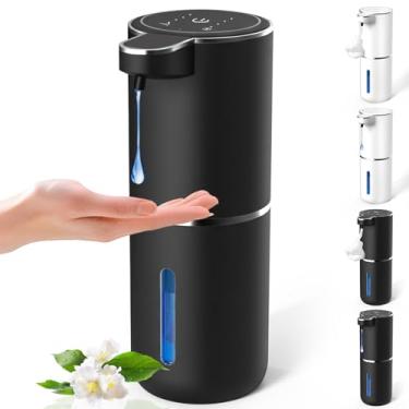 Imagem de Dispensador automático de sabonete líquido sem toque, dispensador de sabão elétrico inteligente de 1500 mAh, ajustável em nível 4+1, 382.7 g/400 ml, recarregável por USB, montado na parede para