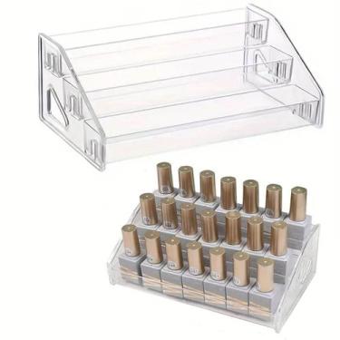 Imagem de Organizador De Cosméticos Porta Maquiagem Batom com 3 Prateleiras em A