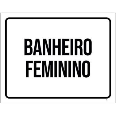 Imagem de Kit 5 Placas Sinalização - Banheiro Feminino Setor