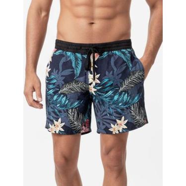Imagem de Bermuda Tactel Estampada Floral Estilosa Short Praia Casual - Ben20, A