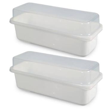 Imagem de Porta Pão Armazena e Conserva Recipiente de Plástico Com Tampa - USUAL