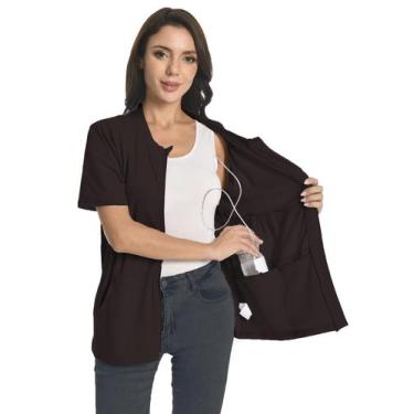 Imagem de Camisas pós-mastectomia com zíper com bolsos de drenagem após cirurgia
