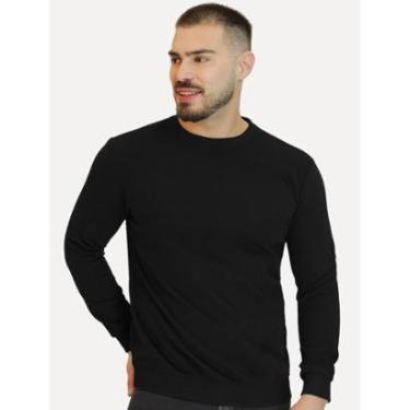 Imagem de Moletom Dixen Masculino Crewneck Liso Preto-Masculino