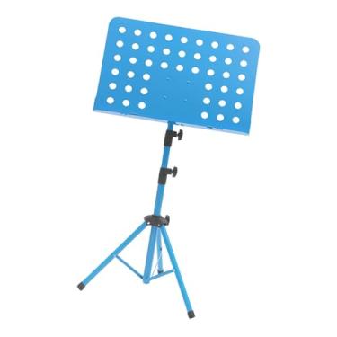 Imagem de Esquirla Suporte para partituras com altura ajustável, dobrável, para violão, ukulele e violino, profissional, Azul
