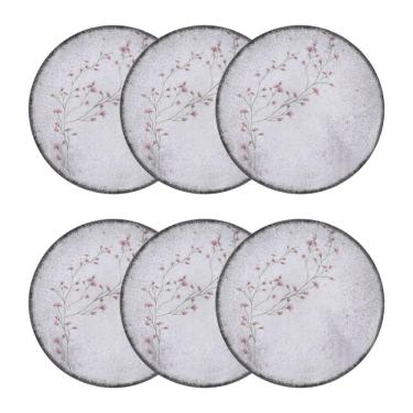Imagem de Conjunto 6 Pratos Rasos 25cm Porcelana Floralis Tramontina