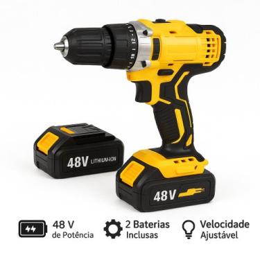 Imagem de Parafusadeira Furadeira 48V 2 Baterias Com Maleta e Acessórios Complet