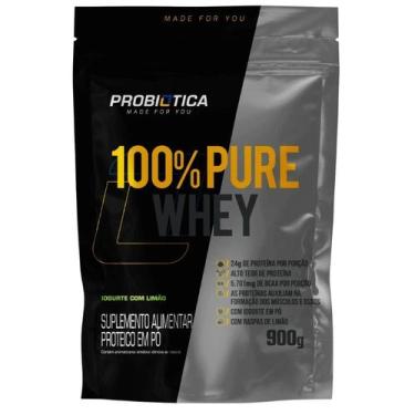 Imagem de 100% Pure Whey Refil (900g) Probiótica - PROBIOTICA, Iogurte com Limão